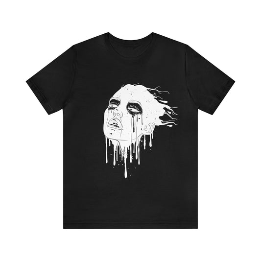 Dripping Face White - Unisex T-Shirt OBSCVRAL