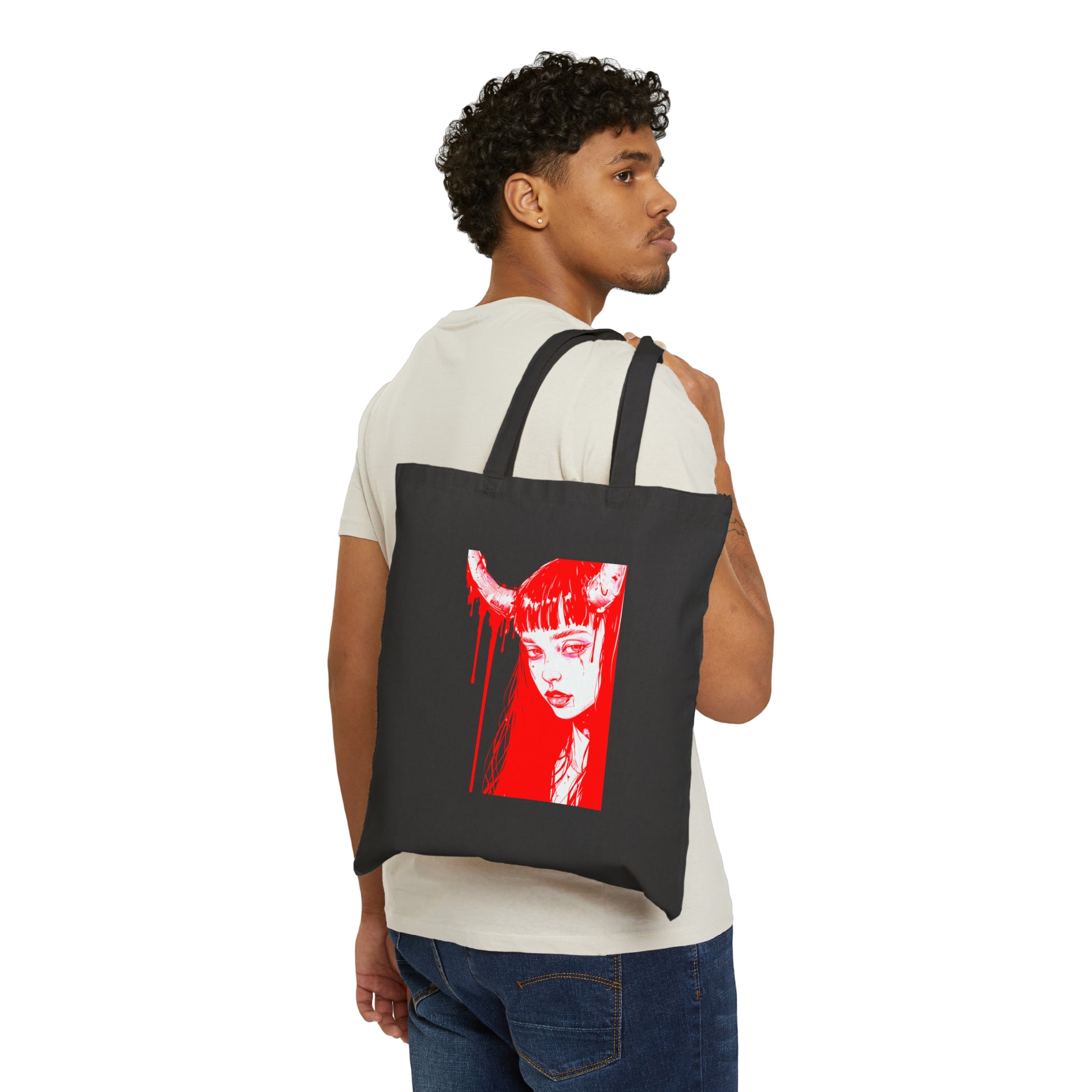 Ley Horns - Cotton Canvas Tote Bag OBSCVRAL