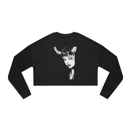 Ley Horns - Women's Cropped Sweatshirt OBSCVRAL