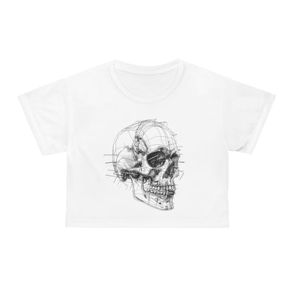 Mesh Skull Crop T-Shirt OBSCVRAL