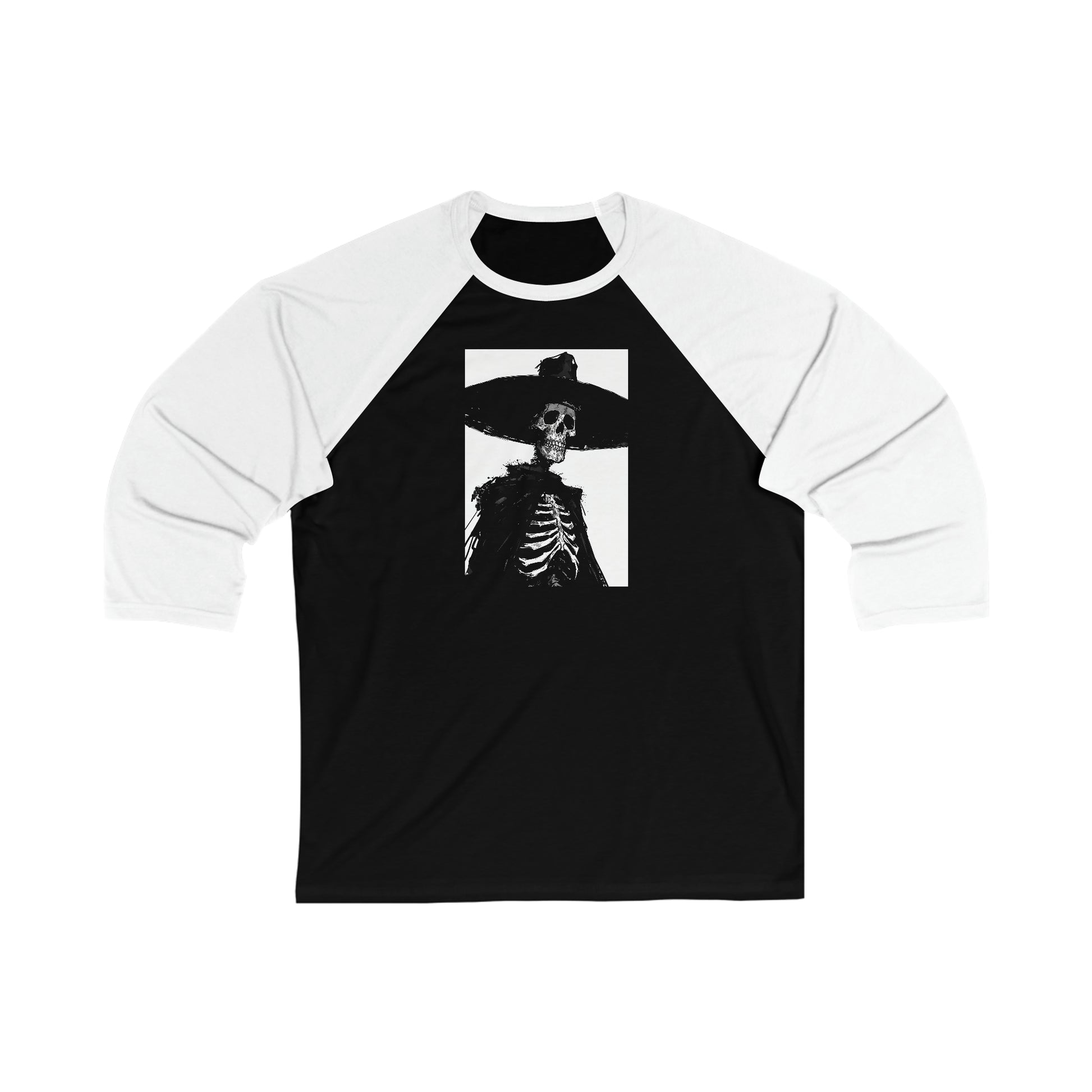 Skull Big Hat Unisex - Baseball T-Shirt OBSCVRAL